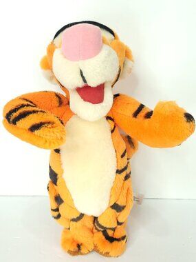 Disney Bouncy Tigger 12" Tall Plush Spring Legs Boing! Mattel Orange Black
